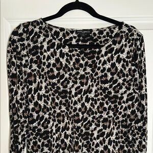 Mario Serrani Black and White Fitted Blouse